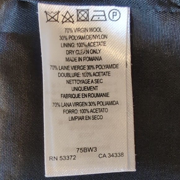 French Connection Black Wool Coat - Picture 4 of 5